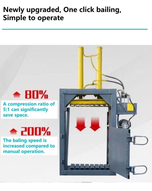 Vertical Hydraulic Oil Pressure Baler - Image 2